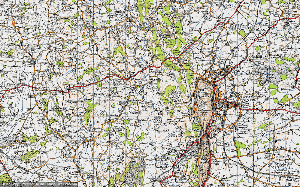 Old Map of Churchfield, 1947 in 1947