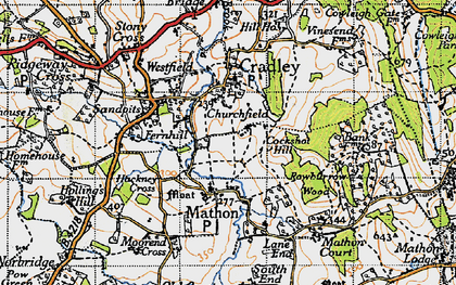 Old map of Churchfield in 1947