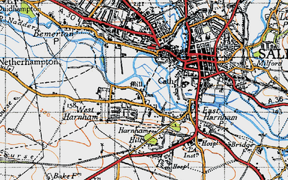 Old map of Churchfields in 1940