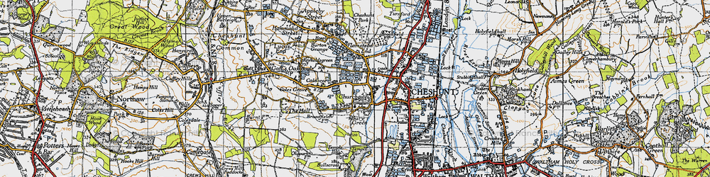 Old map of Churchgate in 1946