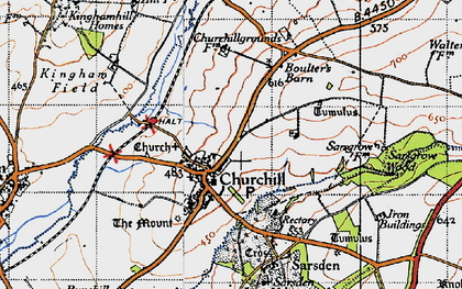 Old map of Churchill in 1946