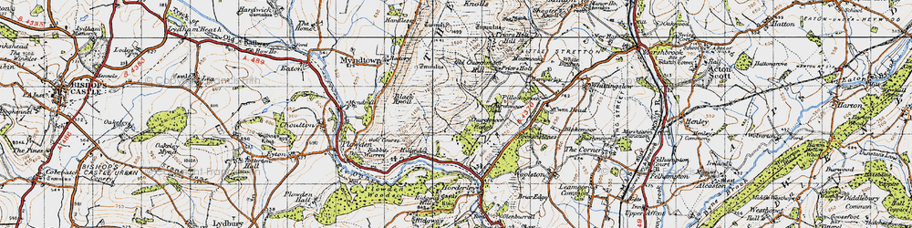 Old map of Churchmoor Rough in 1947