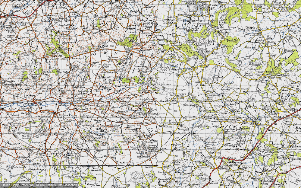 Old Map of Churchstanton, 1946 in 1946
