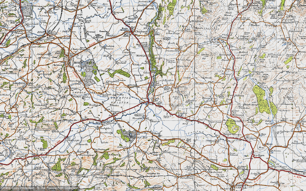 Old Map of Churchstoke, 1947 in 1947