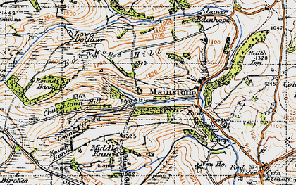 Old map of Churchtown in 1947