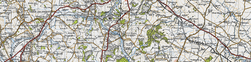 Old map of Basford Grange in 1946