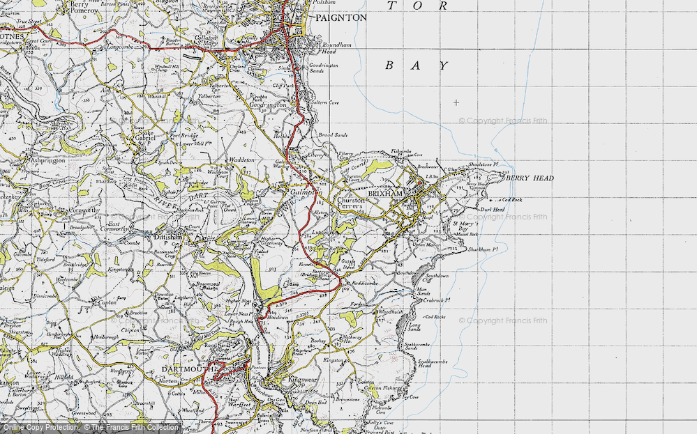 Old Map of Churston Ferrers, 1946 in 1946