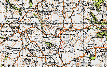 Old map of Chweffordd in 1947