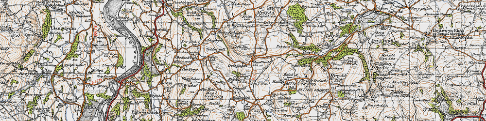 Old map of Bronferiaeth in 1947