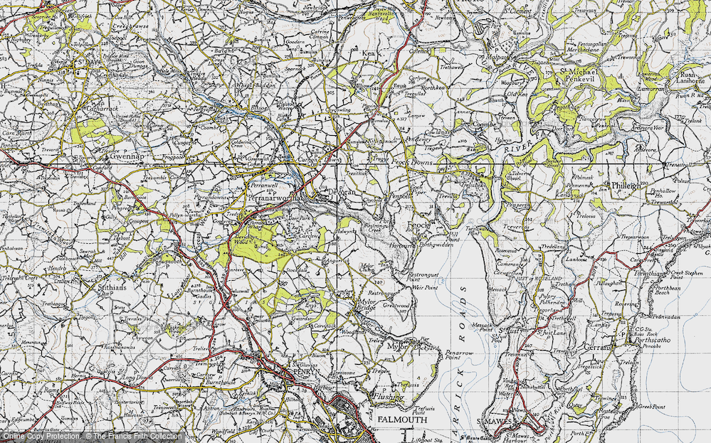Old Map of Chycoose, 1946 in 1946