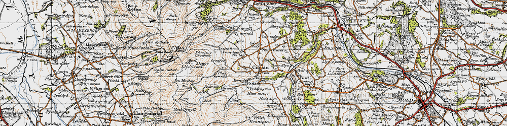 Old map of Cilcain in 1947