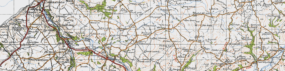 Old map of Tyngwndwn in 1947