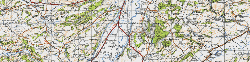 Old map of Coed-y-dinas in 1947