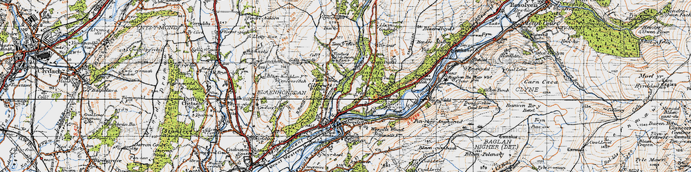 Old map of Cilfrew in 1947