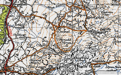 Old map of Cilgwyn in 1947