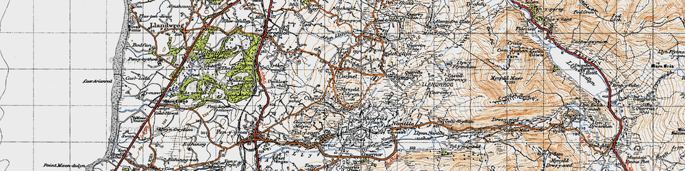 Old map of Cilgwyn in 1947