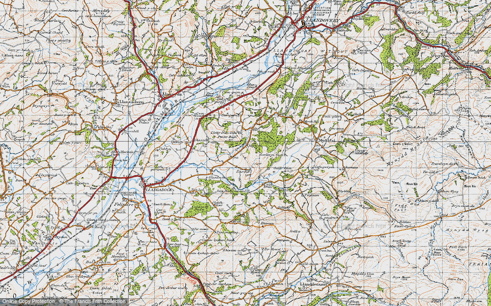 Old Map of Cilgwyn, 1947 in 1947