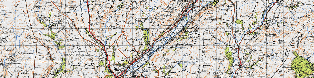 Old map of Penydarren Fm in 1947