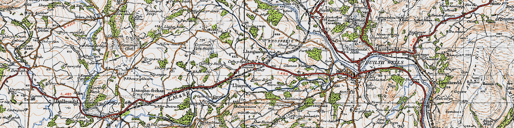 Old map of Cilmery in 1947