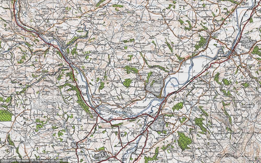 Old Map of Ciltwrch, 1947 in 1947