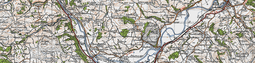 Old map of Ciltwrch in 1947