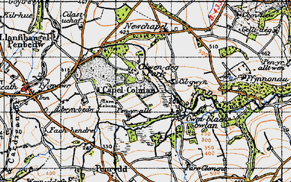 Old map of Cilgwyn in 1947