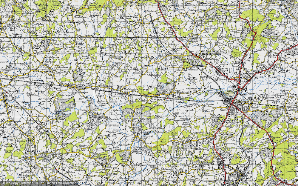 Old Map of Cinder Hill, 1946 in 1946