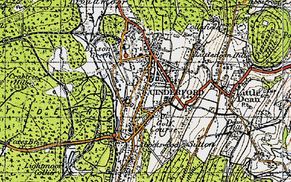 Old map of Cinderford in 1946