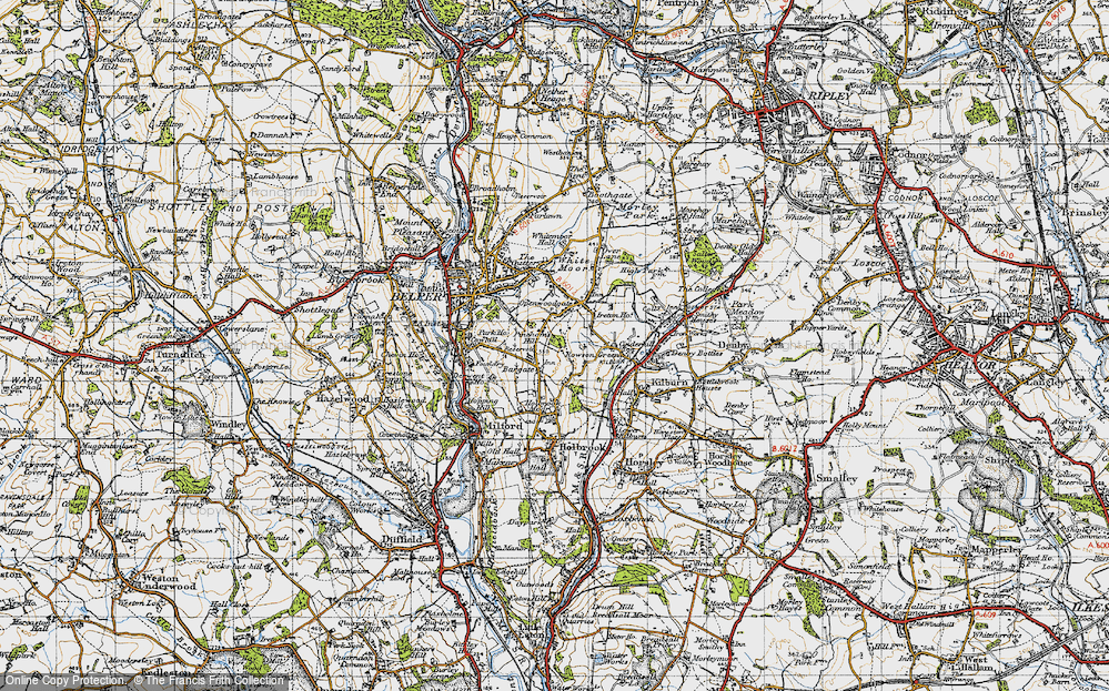 Old Map of Cinderhill, 1946 in 1946