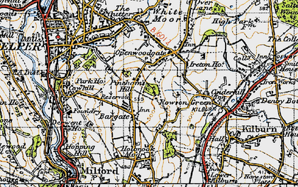 Old map of Cinderhill in 1946
