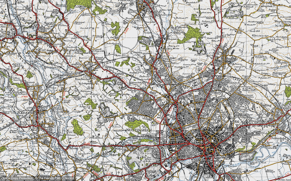Old Map of Cinderhill, 1946 in 1946