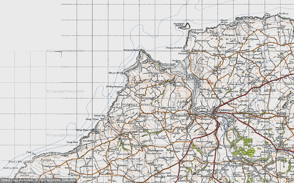 Old Map of Cippyn, 1947 in 1947