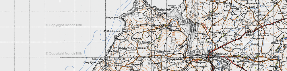 Old map of Cippyn in 1947