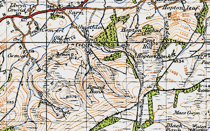 Old map of Black Bank in 1947