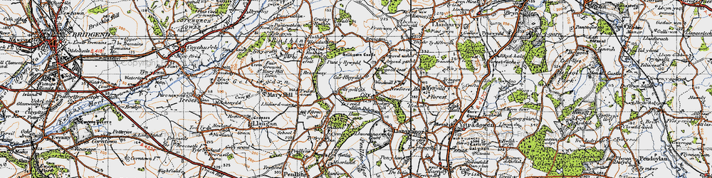 Old map of City in 1947