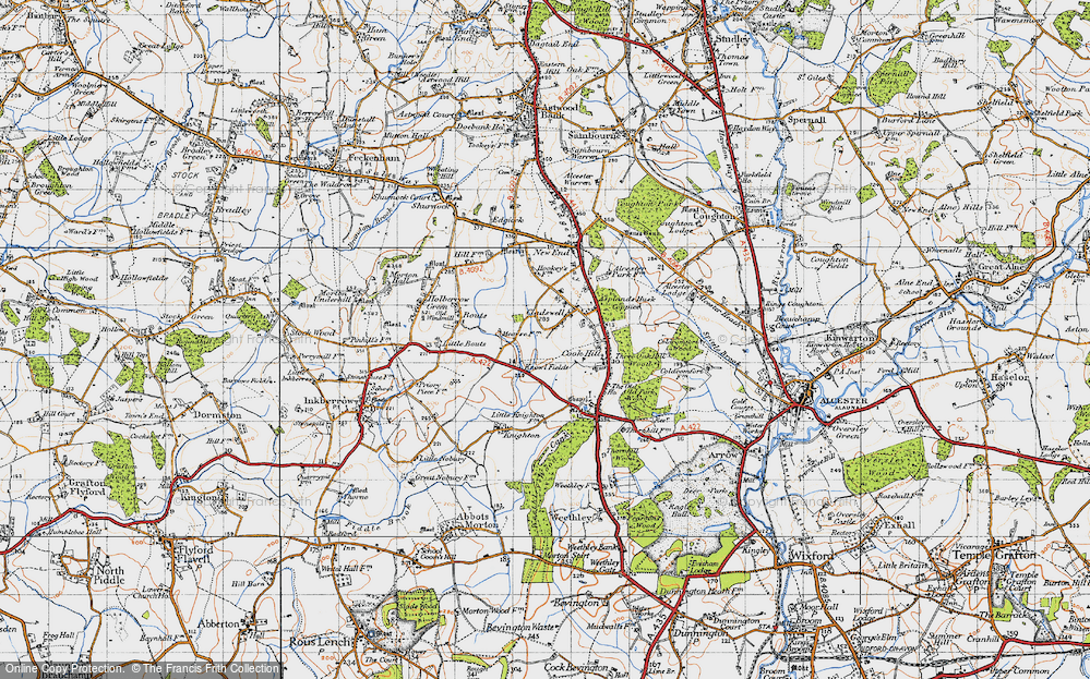 Old Map of Cladswell, 1947 in 1947