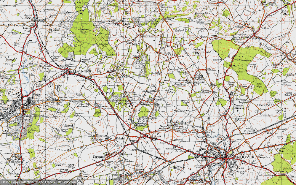Old Map of Clanville, 1945 in 1945