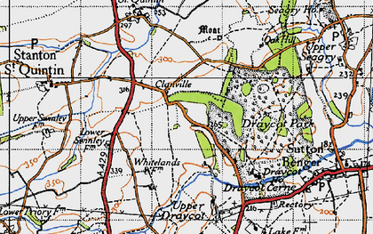 Old map of Clanville in 1947
