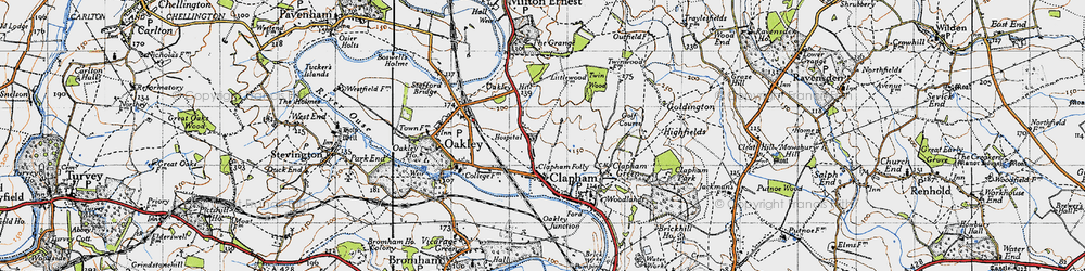 Old map of Clapham in 1946
