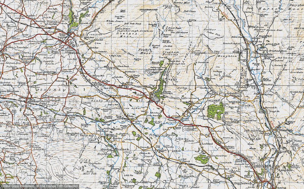 Old Map of Historic Map covering Bowsber in 1947