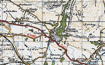 Old map of Bowsber in 1947