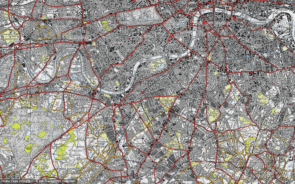 Old Map of Clapham Junction, 1945 in 1945