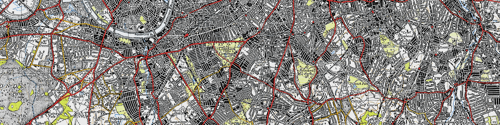 Old map of Clapham Park in 1945