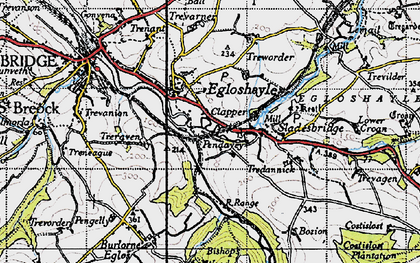 Old map of Clapper in 1946