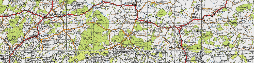 Old map of Brogues, The in 1940