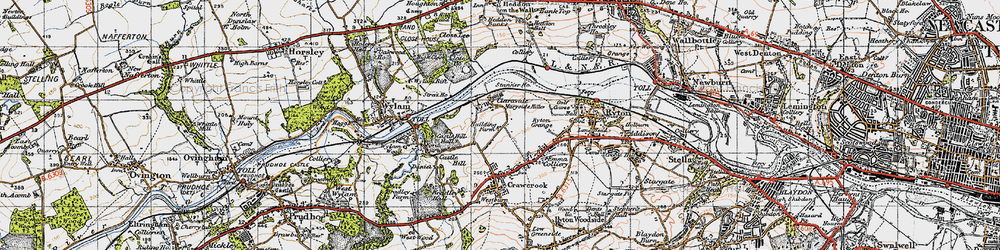Old map of Clara Vale in 1947