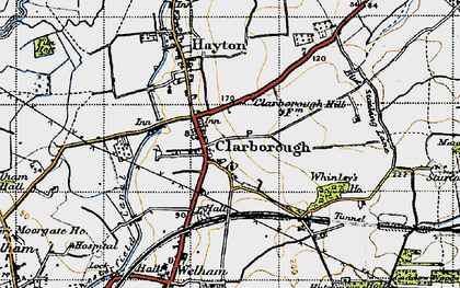 Old map of Clarborough in 1947