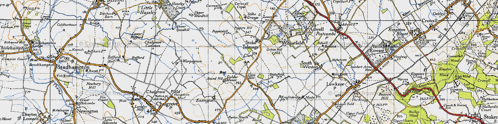 Old map of Clare in 1947