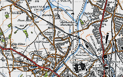 Old map of Claregate in 1946
