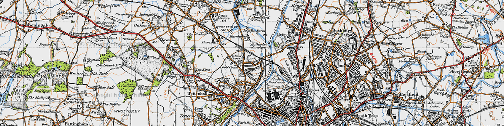 Old map of Claregate in 1946